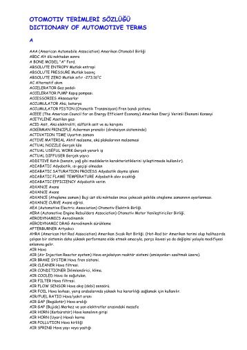 10.Automotive Terms - Arikkok