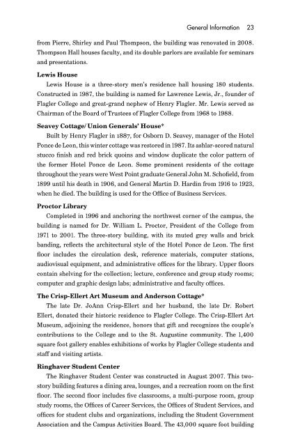 2013-2014 Course Catalog - PDF Format - Flagler College