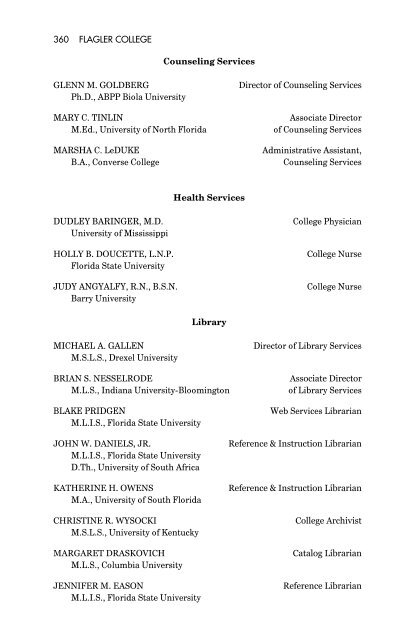 2013-2014 Course Catalog - PDF Format - Flagler College