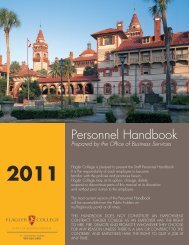 staffpershandbook 2011[1] - Flagler College