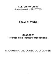 Classe 5 Meccanici - CHINO CHINI