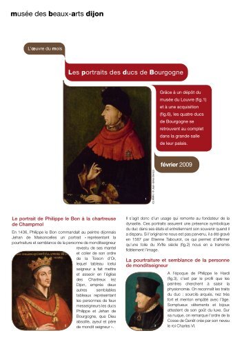 Les portraits des ducs de Bourgogne - MusÃ©e des beaux-arts de Dijon
