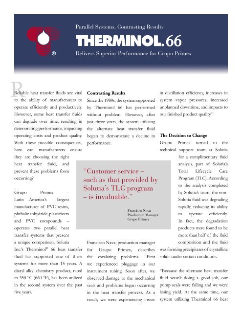 Therminol® 66 case study