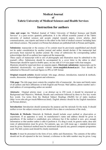 Instruction for authors