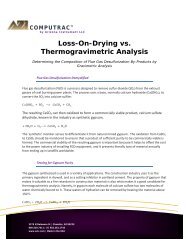 Loss-On-Drying vs Thermogravimetric Analysis - Chemical Processing