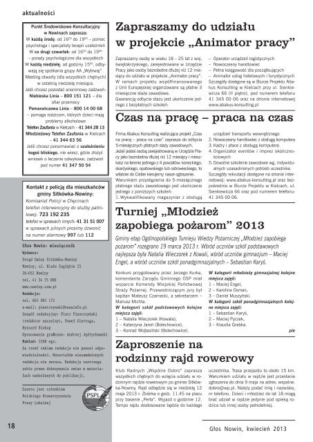 kwiecieÅ 2013 - SitkÃ³wka-Nowiny, UrzÄd Gminy