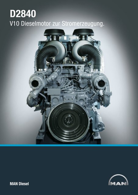 V10 Dieselmotor zur Stromerzeugung. - MAN Diesel &amp; Turbo