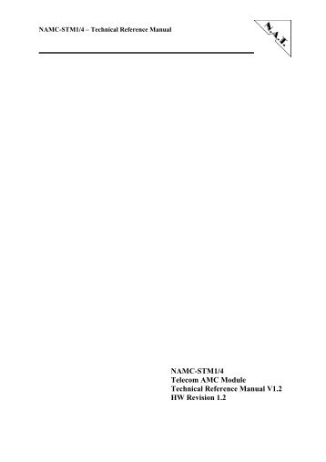 NAMC-STM1/4 Telecom AMC Module Technical Reference ... - NAT