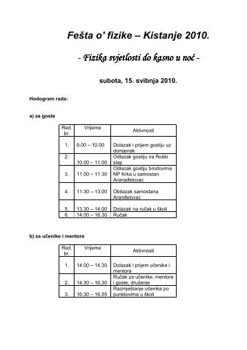 Program - E-Å¡kola Fizika
