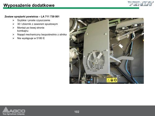 Informacje techniczne o kombajnie FENDT - Korbanek