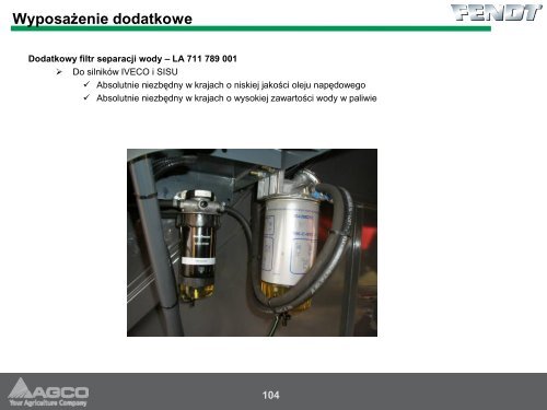 Informacje techniczne o kombajnie FENDT - Korbanek