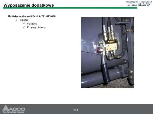 Informacje techniczne o kombajnie FENDT - Korbanek