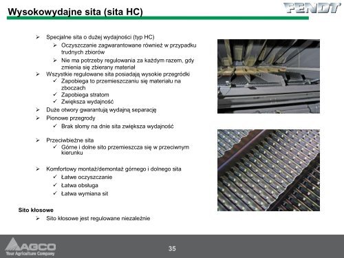 Informacje techniczne o kombajnie FENDT - Korbanek