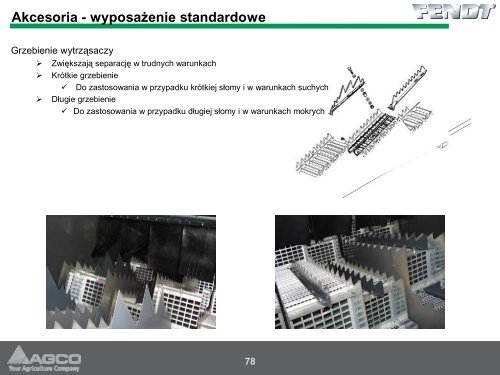 Informacje techniczne o kombajnie FENDT - Korbanek