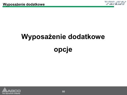 Informacje techniczne o kombajnie FENDT - Korbanek