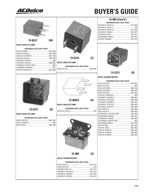 BUYER'S GUIDE - ACDelco