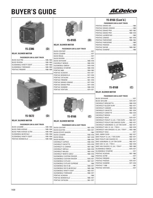 BUYER'S GUIDE - ACDelco