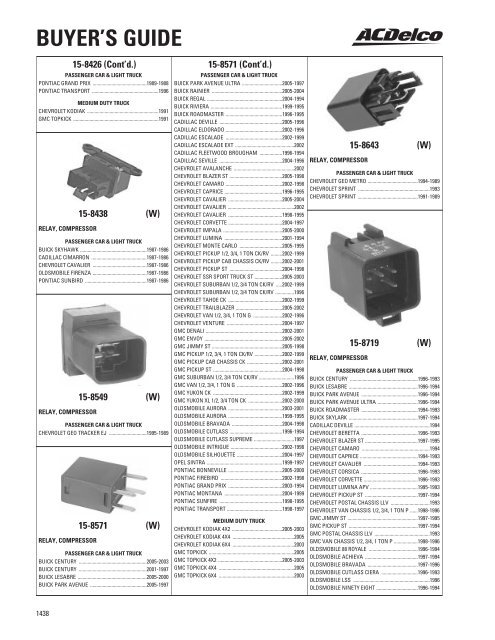 BUYER'S GUIDE - ACDelco