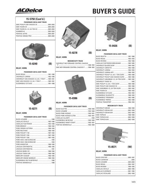 BUYER'S GUIDE - ACDelco