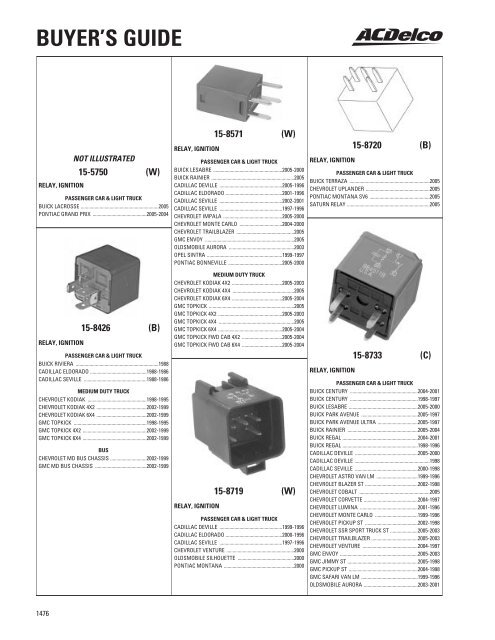 BUYER'S GUIDE - ACDelco