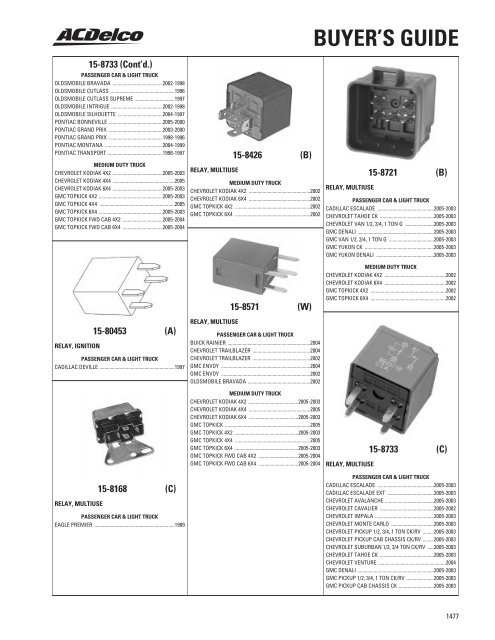 BUYER'S GUIDE - ACDelco