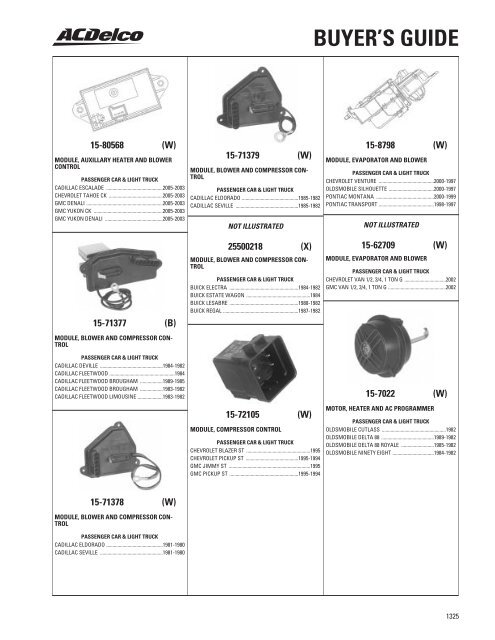 BUYER'S GUIDE - ACDelco