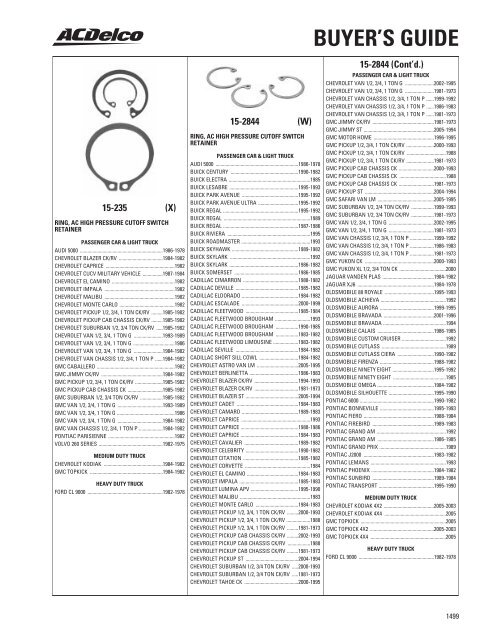 BUYER'S GUIDE - ACDelco