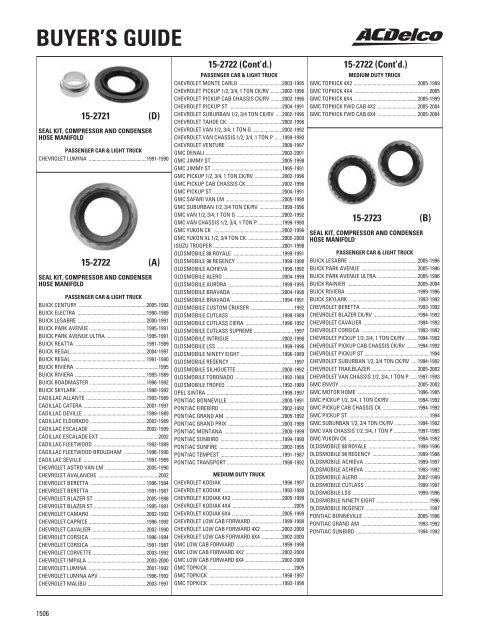 BUYER'S GUIDE - ACDelco