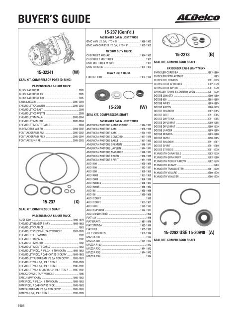 BUYER'S GUIDE - ACDelco