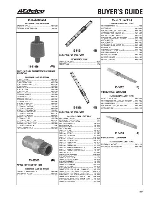 BUYER'S GUIDE - ACDelco