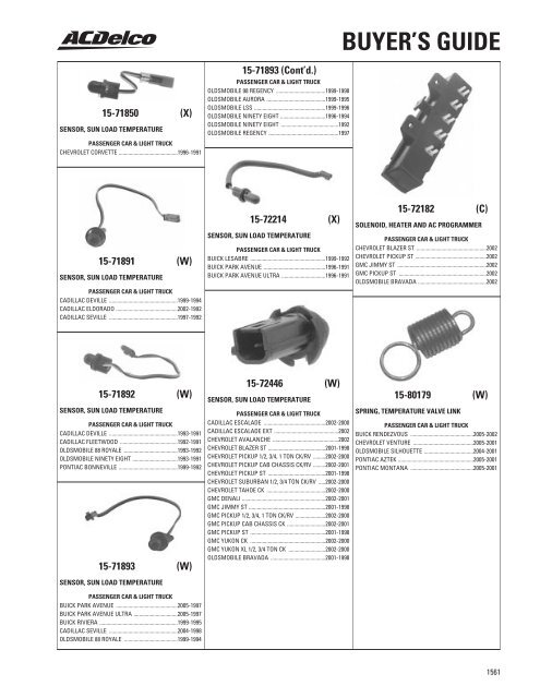 BUYER'S GUIDE - ACDelco