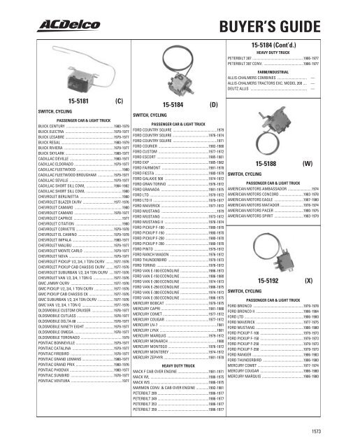 BUYER'S GUIDE - ACDelco