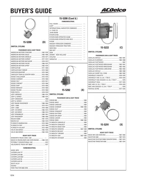 BUYER'S GUIDE - ACDelco