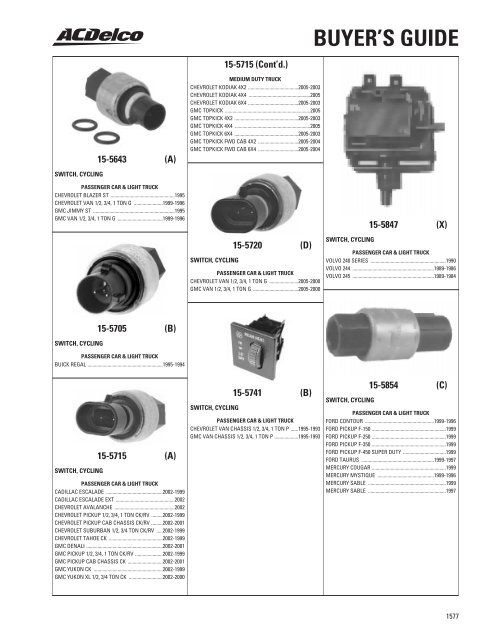 BUYER'S GUIDE - ACDelco