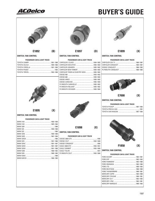 BUYER'S GUIDE - ACDelco