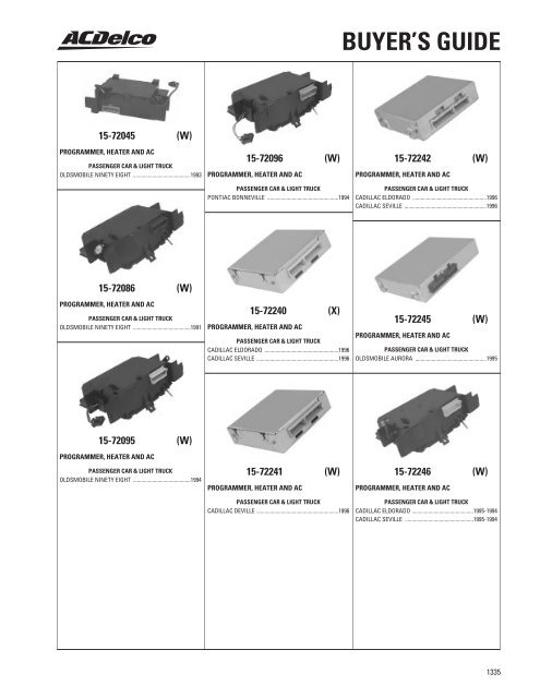 BUYER'S GUIDE - ACDelco