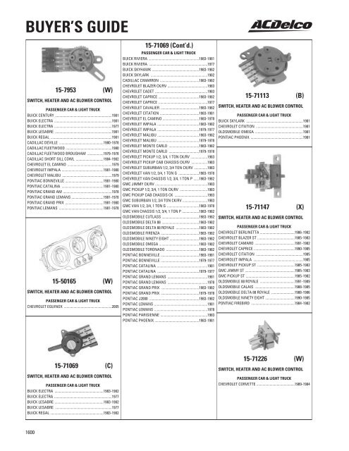 BUYER'S GUIDE - ACDelco