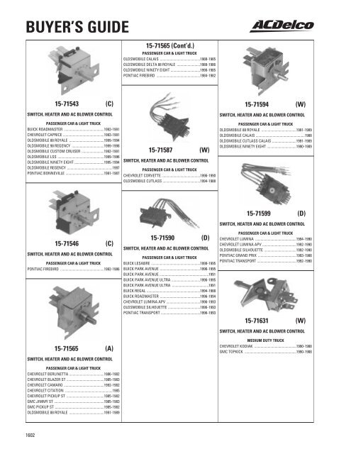 BUYER'S GUIDE - ACDelco