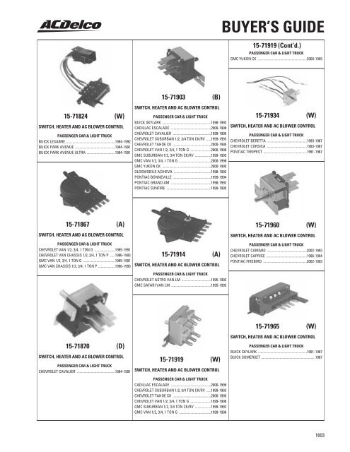 BUYER'S GUIDE - ACDelco