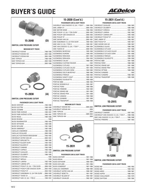 BUYER'S GUIDE - ACDelco