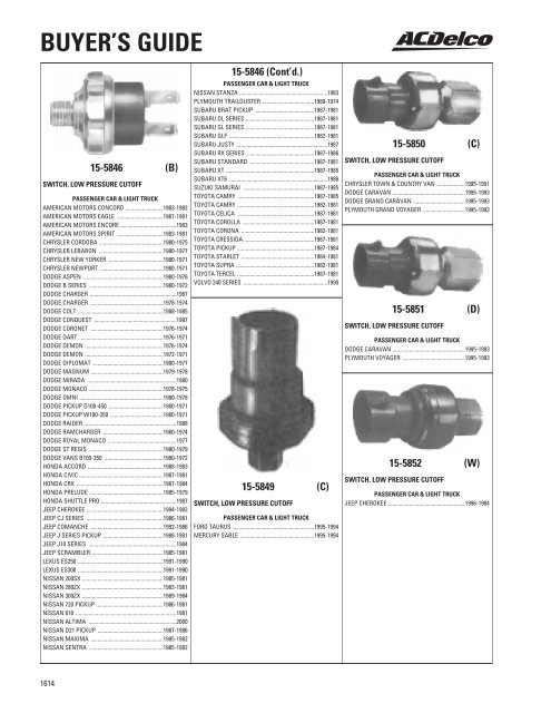 BUYER'S GUIDE - ACDelco