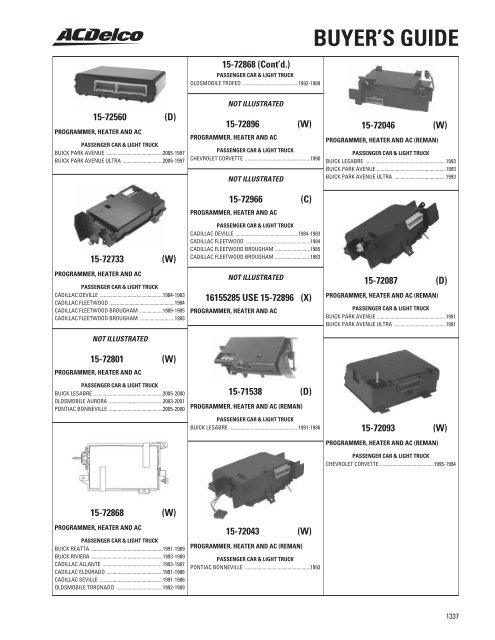 BUYER'S GUIDE - ACDelco