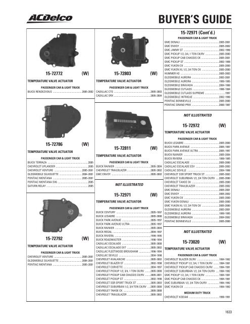 BUYER'S GUIDE - ACDelco