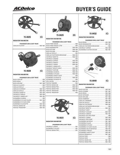 BUYER'S GUIDE - ACDelco