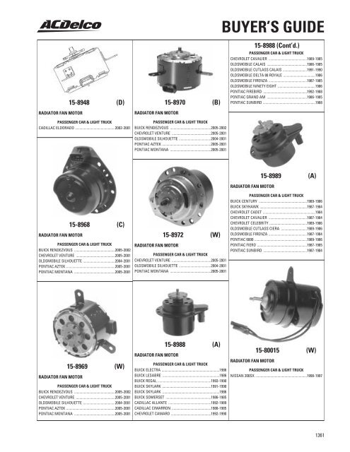 BUYER'S GUIDE - ACDelco