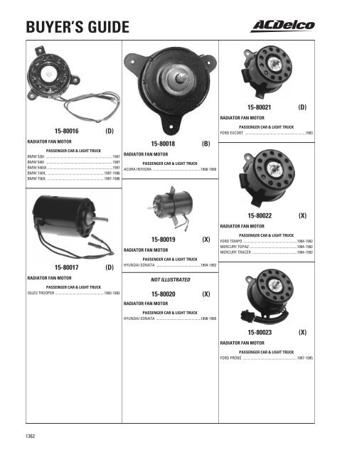 BUYER'S GUIDE - ACDelco