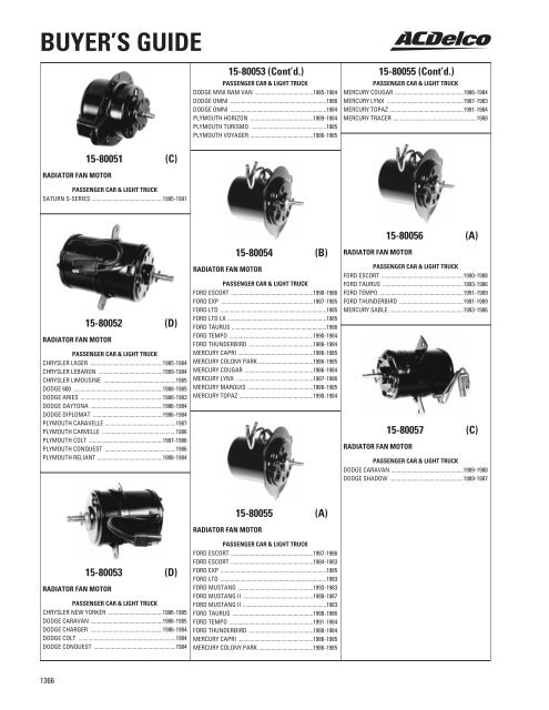 BUYER'S GUIDE - ACDelco