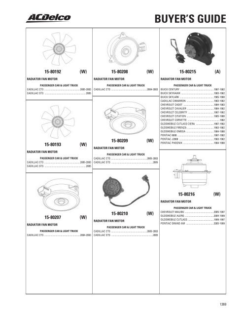 BUYER'S GUIDE - ACDelco