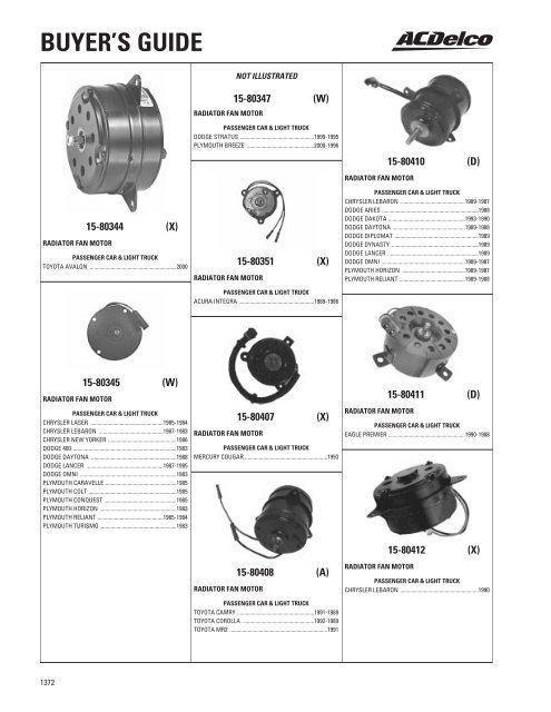 BUYER'S GUIDE - ACDelco