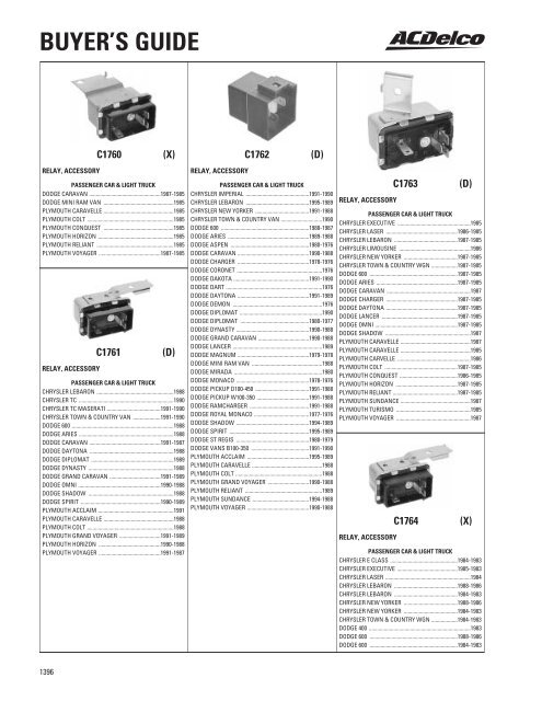 BUYER'S GUIDE - ACDelco